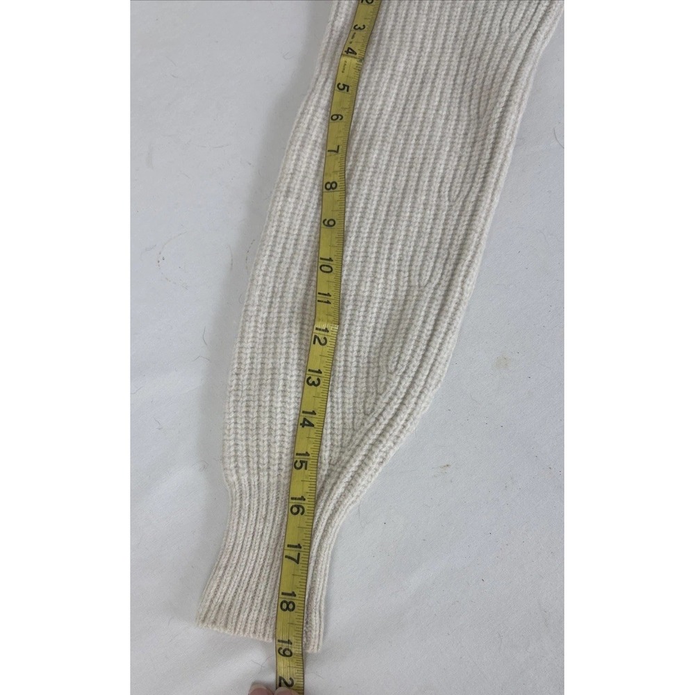 Everlane 100% Wool Half Zip Sweater Womens XS Cream Minimalist Classic Style - Picture 8 of 8